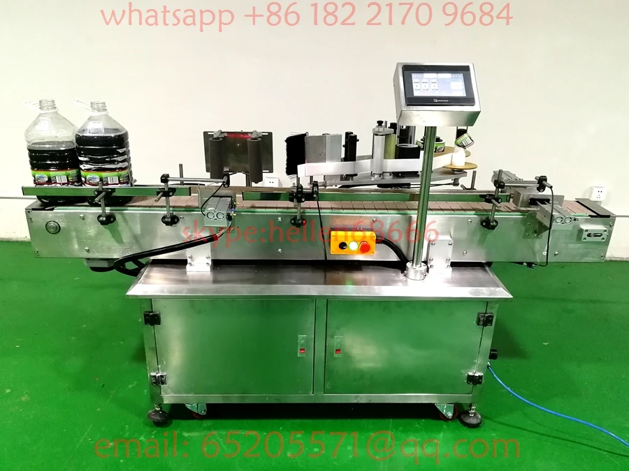 labeling machine for square bottle,1 label for 3 sides,adhesive labeling machine,CE