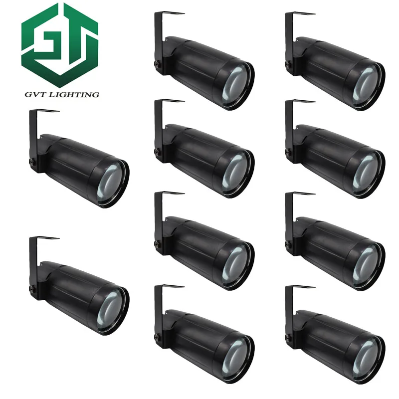 

Fast shipping 10pcs Hot sell 3W LED Lighting Beam Spotlight Pinspot DJ Wedding Stage Light for Party Show LED Efectos Luminacion