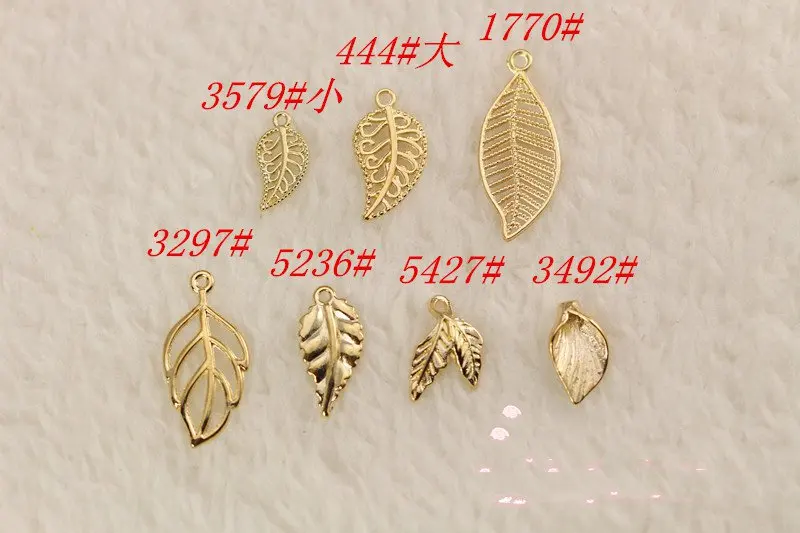 20pcs High quality DIY Leaf Golden Alloy pendant Leaves Charms Alloy Plated Charm Metal Bracelet Charm Bride Jewelry accessories