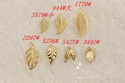 20pcs High quality DIY Leaf Golden Alloy pendant Leaves Charms Alloy Plated Charm Metal Bracelet Charm Bride Jewelry accessories