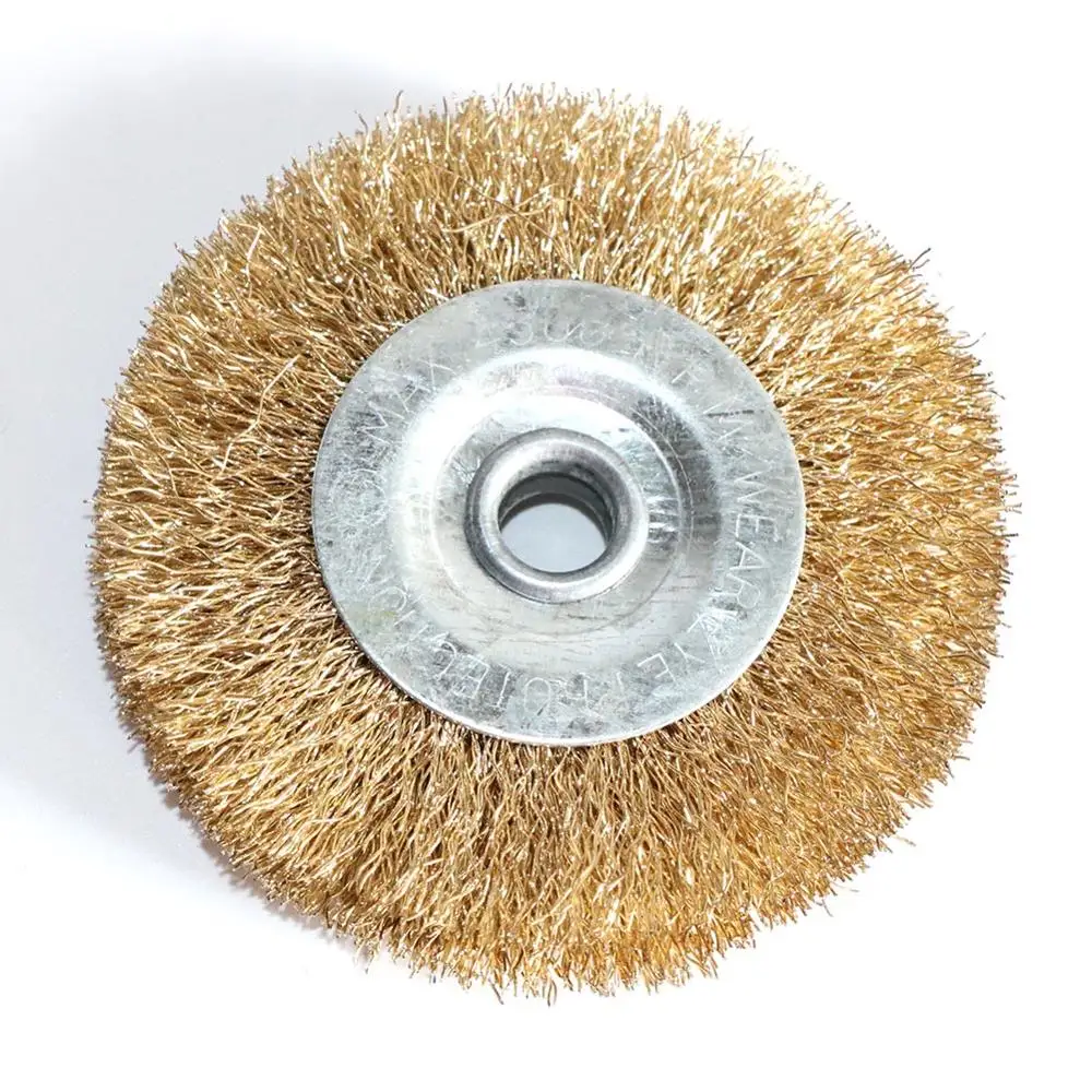 1pc 2pc Flat Wire Wheel Brush 3”-8“ for Bench Grinder Polishing Abrasive Tool For Metal wood Derust Deburring remove paint