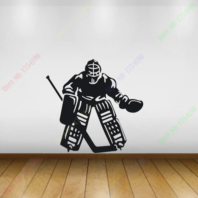 ice hockey player II sports Wall Decor Removable Vinyl Decal wall Sticker Art home decoration size 64x66cm
