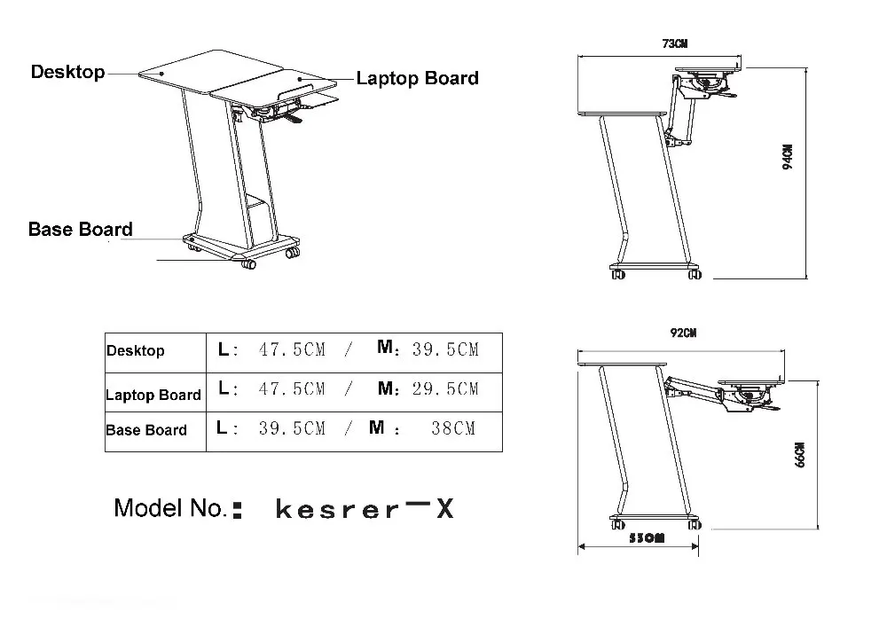 Imagem -06 - Kesper-x Multifuncional Movendo Laptop Desk Sofá de Cabeceira Tablet pc Stand Lazy Lift Braço Longo Computador Móvel Notebook Table Novo