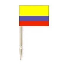 Mini Colombia Toothpick Flag 500 Pcs Paper Food Picks Cake Toothpicks Paper flags Party Cupcake Decoration Fruit Cocktail Sticks