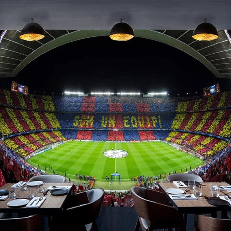 3D Wallpaper Modern Football Field Photo Wall Murals Restaurant Kids Bedroom Background Wall Painting Eco-Friendly Home Decor 3D