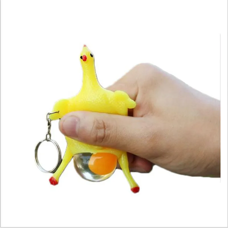 Fun Anti-Stress Toy Laying Egg Hens Chicken Antistress Toys For Boys Shocker Egg Laying Hens Screaming Rubber Chicken Vent Adul