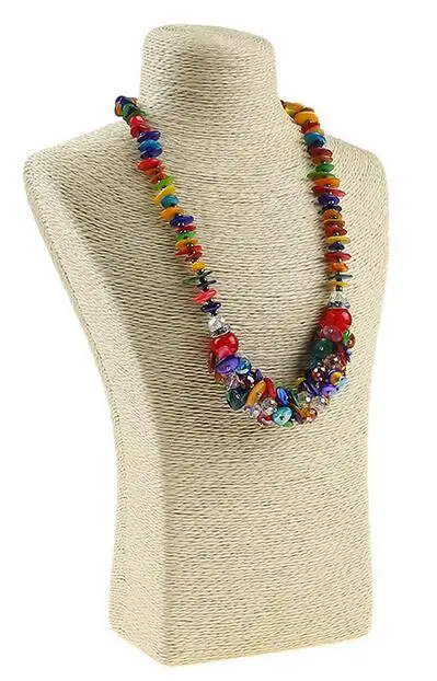 PVC Design Jewelry Pendants Woman Rope Mannequin Necklaces Bust Stand Bust Jewellery Display Stand Shelf Holder Packaging