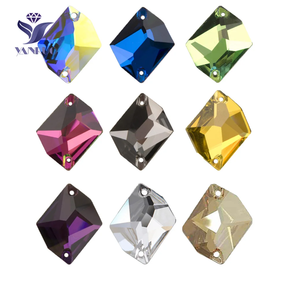 YANRUO-diamantes de imitación cósmicos para ropa, cristales de cristal para coser, diamantes de imitación para vestido, 3265