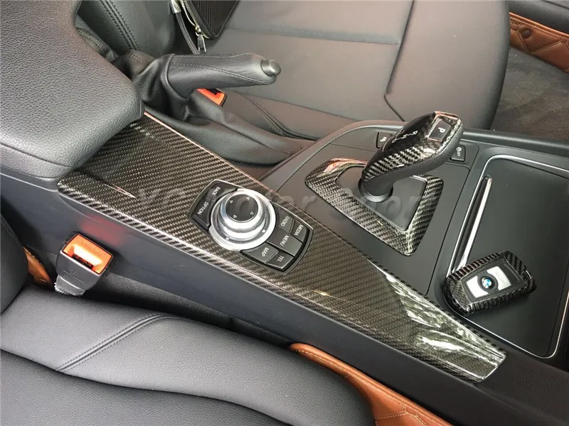 Dry Carbon Fiber Interior Fit For 2014-2016 F30 F31 F34 F35 M3 F80 F32 F33 M4 F82 F83 LHD iDrive Control Panel Cover Car-styling