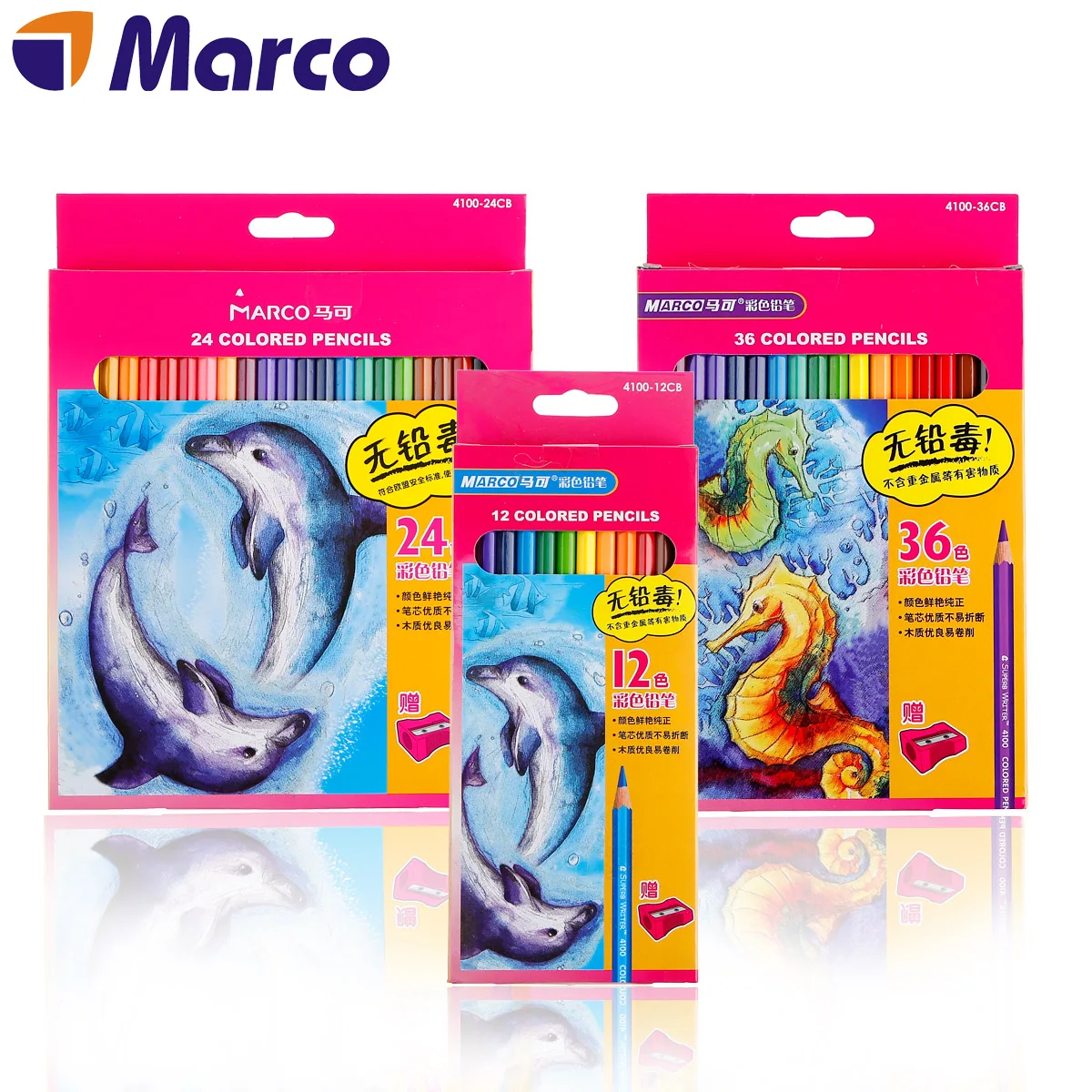 

Marco 12/24/36 Color Pencil Set No Lead Poison Wood Pastel Pencils Crayon De Couleur Lapis De Cor Colored Art Pencils