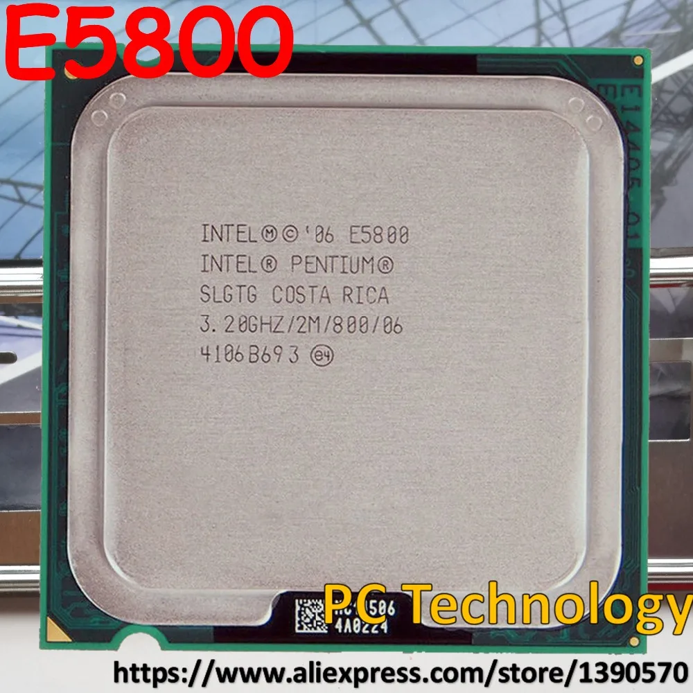 Original Intel Pentium Processor E5800 (2M Cache, 3.20GHz 800 MHz  LGA775 Desktop CPU Free shipping