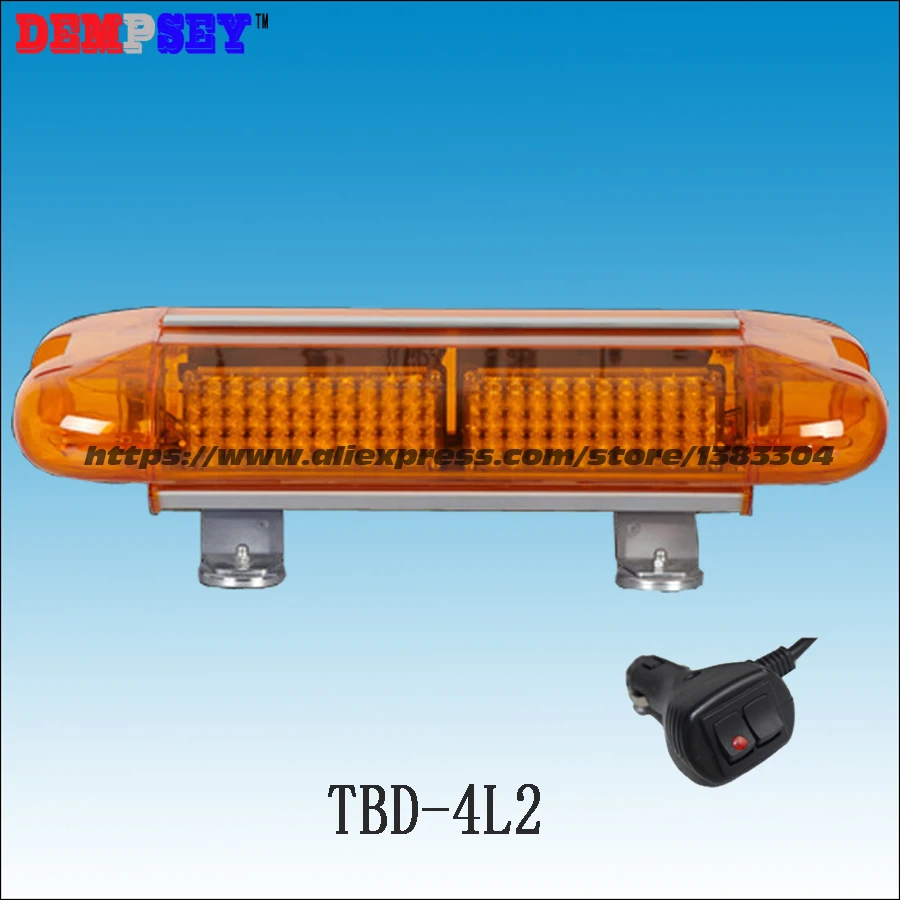 

Dempsey LED Mini Lightbar, 0.6M Length Blasting Flash Lightbar,DC12-24V Amber Warning lights truck,Magnetic install(TBD-4L2)