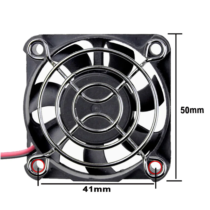 10 miếng 50mm Trường Hợp Máy Tính Quạt Làm Mát Bảo Vệ Ngón Tay Kim Loại Grill Bảo Vệ