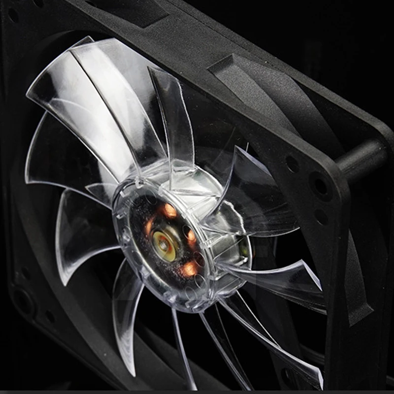 PZ 2017 4Pin 120มม.ระบายความร้อนคอมพิวเตอร์คูล PC CPU พัดลมทำความเย็น Top Blue Quad 4-LED Light ล้างกรณี Quad 12V