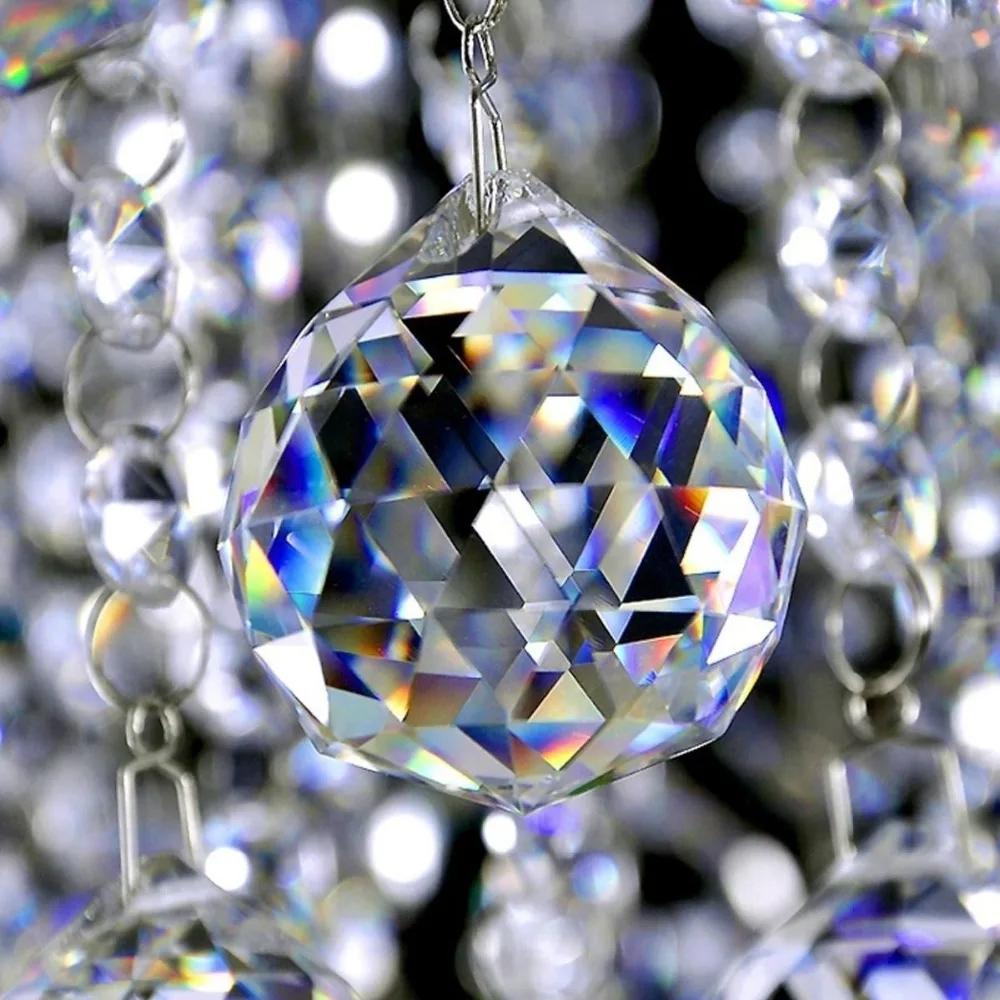 20-50mm Faceted Glass Ball Prism Chandelier Crystal Parts Hanging Pendant Lighting Ball Suncatcher Wedding  Xmas Home Decor