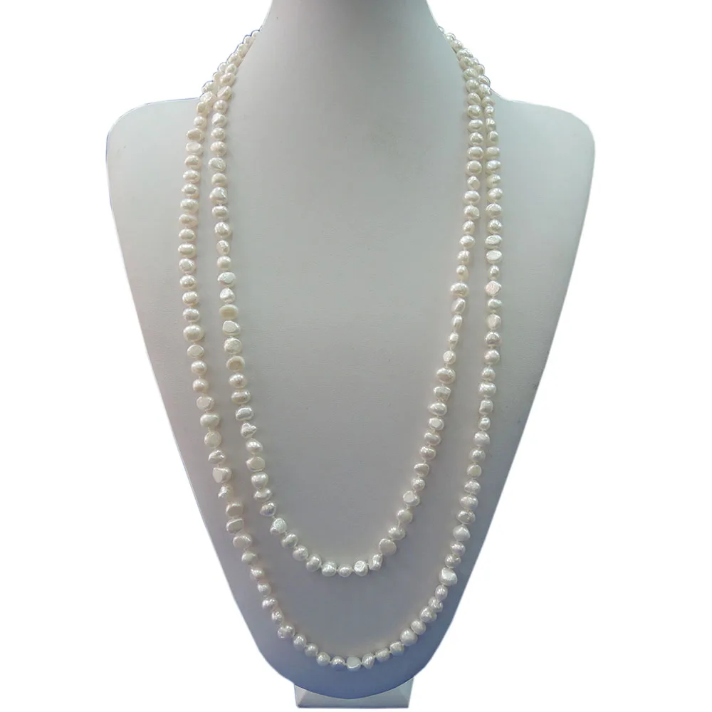 100% NATURE FRESHWATER PEARL LONG  NECKLACE-59 inch long necklace ,150 CM necklace,in many colors,white,pink,purple,gray,black