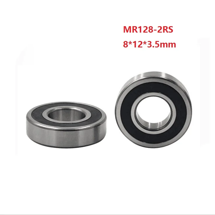 

50/100/500pcs 8x12x3.5mm MR128-2RS MR128RS MR128 RS 2RS Double cover Miniature mini Deep Groove Ball Bearing 8*12*3.5mm 678-2RS