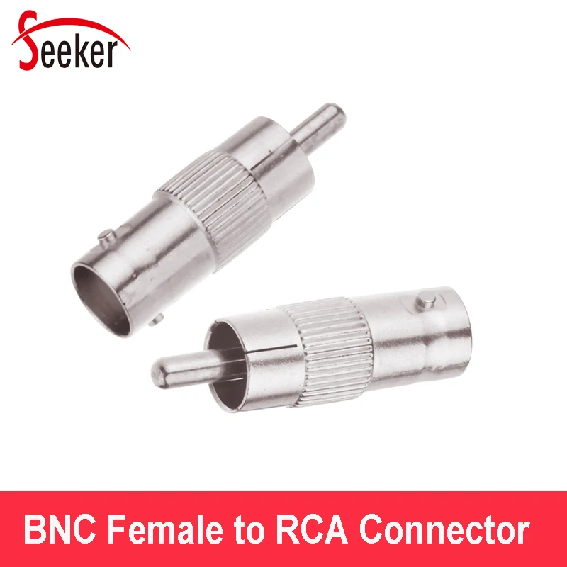 Maschio BNC Adattatore Femmina a RCA Connettore 100 pz/lotto Coassiale Cavo Connettore RCA Maschio Jack per il Sistema di Sorveglianza