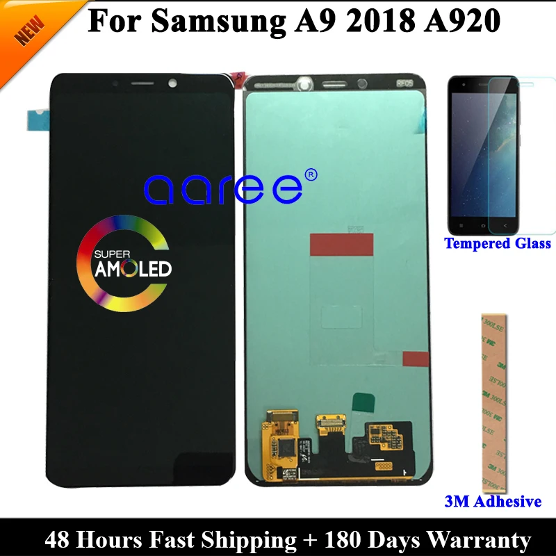 AMOMLED LCD  For Samsung A9 2018 A920 LCD A920 lcd For Samsung A920 A9 2018 LCD Screen Touch Digitizer Assembly