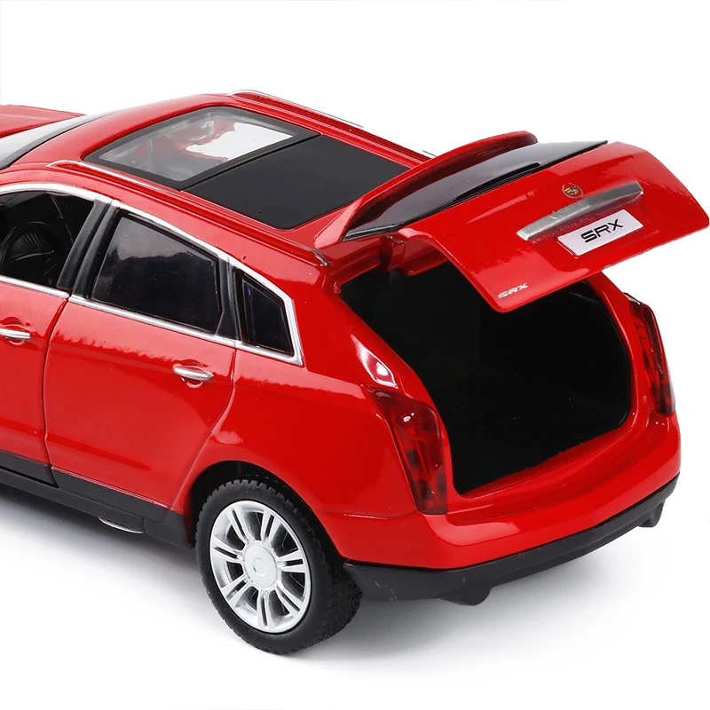 Exquisite gift 1:32 Cadillac SRX off-road vehicle alloy model,simulation die-cast sound and light pull back model,free shipping