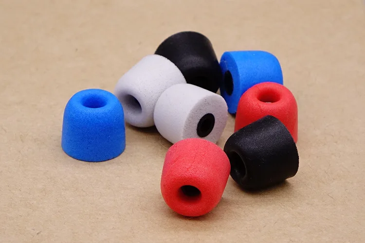 8pcs/lot 4 Color 5MM Comply memory foam eartips earbuds ear tips buds for In-ear earphone headphone