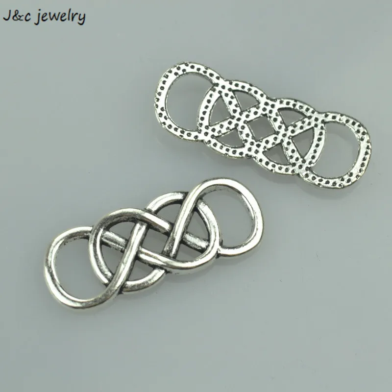 15pcs 32*12mm Zinc Alloy Charms Antique Silver Plated infinity Jewelry Findings Accessories Fit Jewelry DIY B101