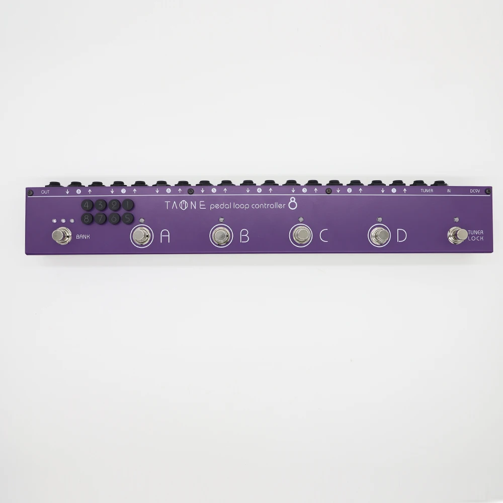 MOEN Guitar Effect Pedal Commander Effects Loop System Guitar Pedal Support 8 Loops 12 Recall Presets Tuner Connection Purple