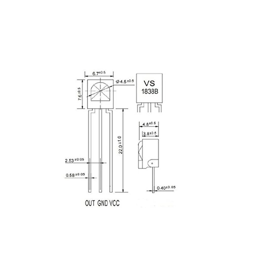 5 Pairs Three Legs Diode LED IR Emission and Receiver