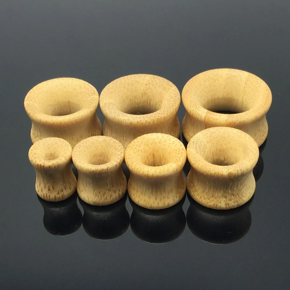 2 pieces fashion new men\'s ear plugs and tunnels bamboo 8mm 10mm 12mm 14mm 16mm 18mm 20mm body piercing jewelry ear piercing
