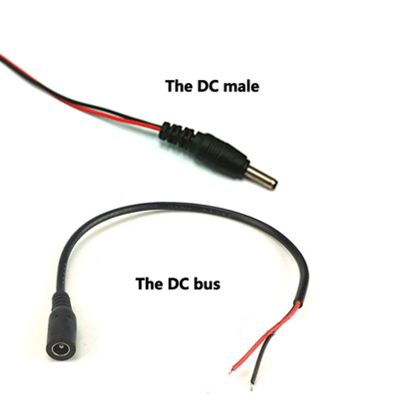 DC 5.5*2.1mm Male/Female power cord power line  the connection DC common head red black line