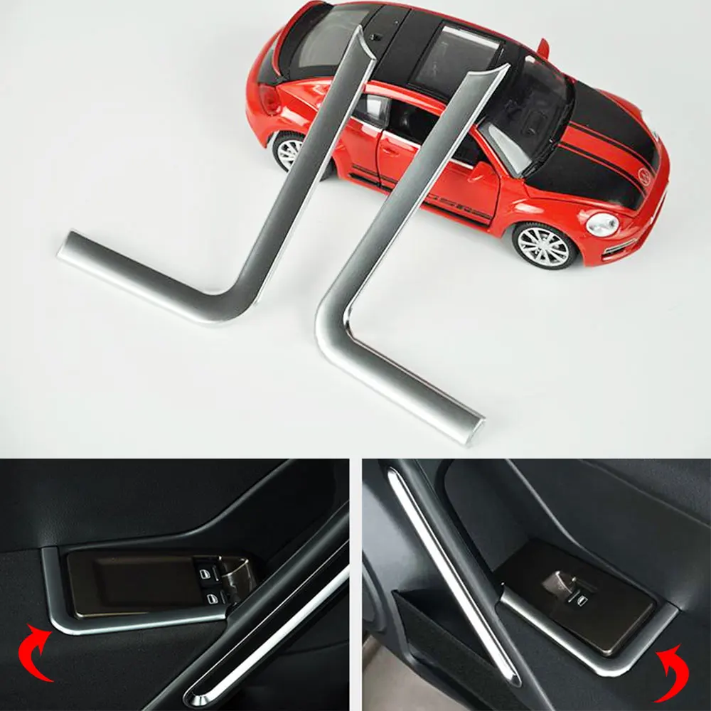 ل VW بيتل سيارة داخل الداخلية ديكور للباب إطار لوحة الإطار صب L شكل اكسسوارات السيارات التصميم 1SET