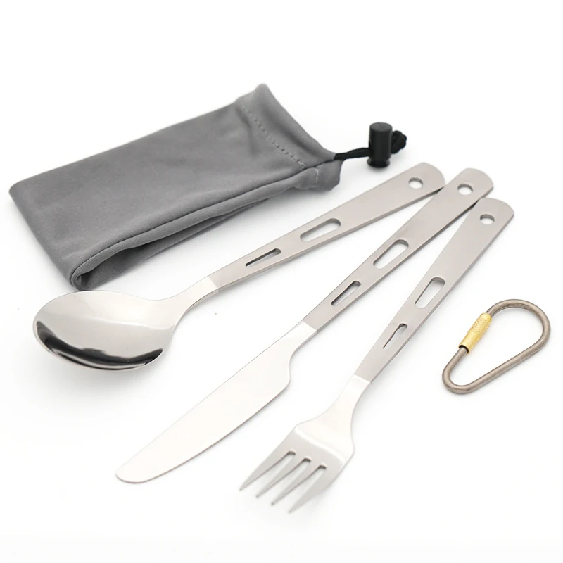 Rover Camel Pure Titanium Cutlery set Spoon Fork Knife Home Kitchen Titanium Ultralight Dinner Flatware set  kitchen accessories