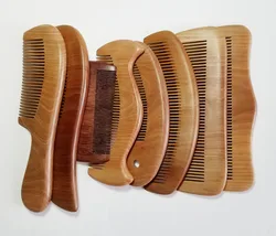 Natural oak mahogany Sandalwood wood comb for wedding party gifts for guests