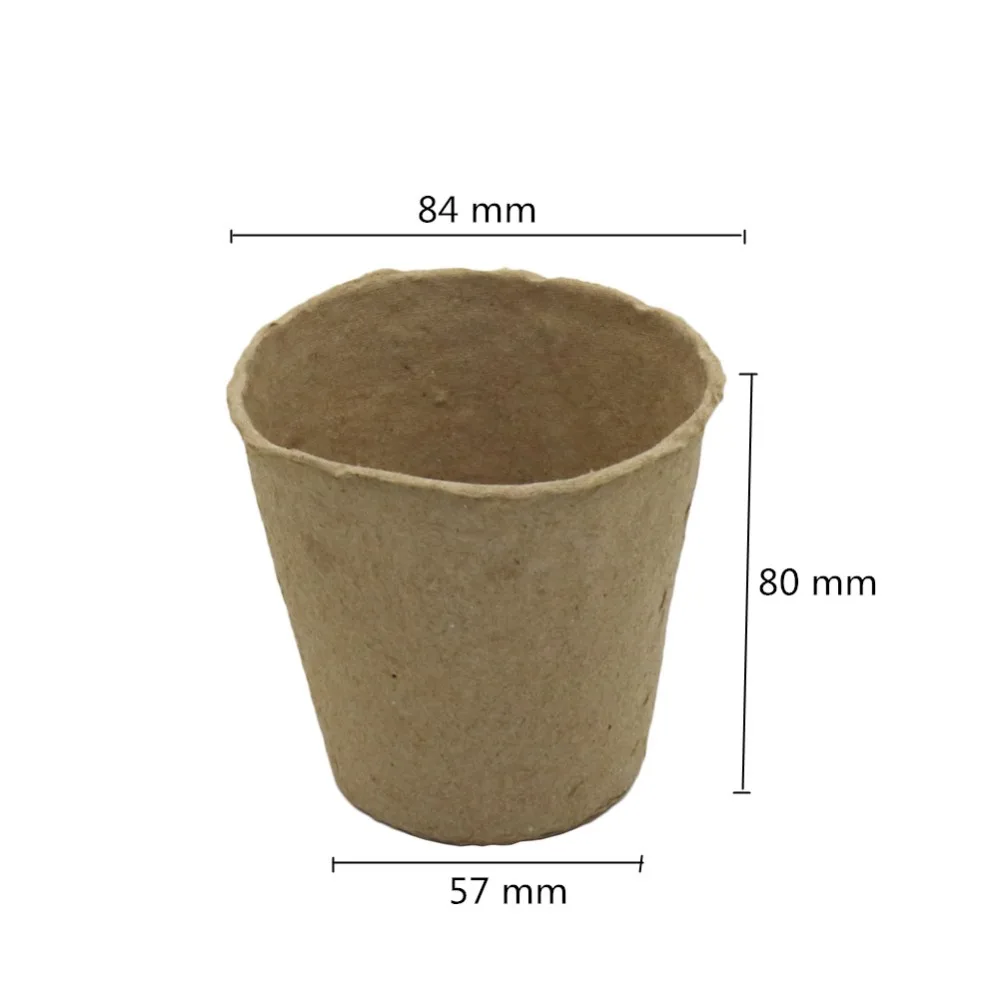 Balcony Nursery cultivation Peat Pots Garden Planting Seedling Starters Cups Biodegradable Flower pots 10 Pcs