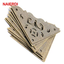 10PCS NAIERDI Jewelry Box Corner Protector Bronze Decorative Corner Bracket Antique Book Frame Accessories Furniture Hardware