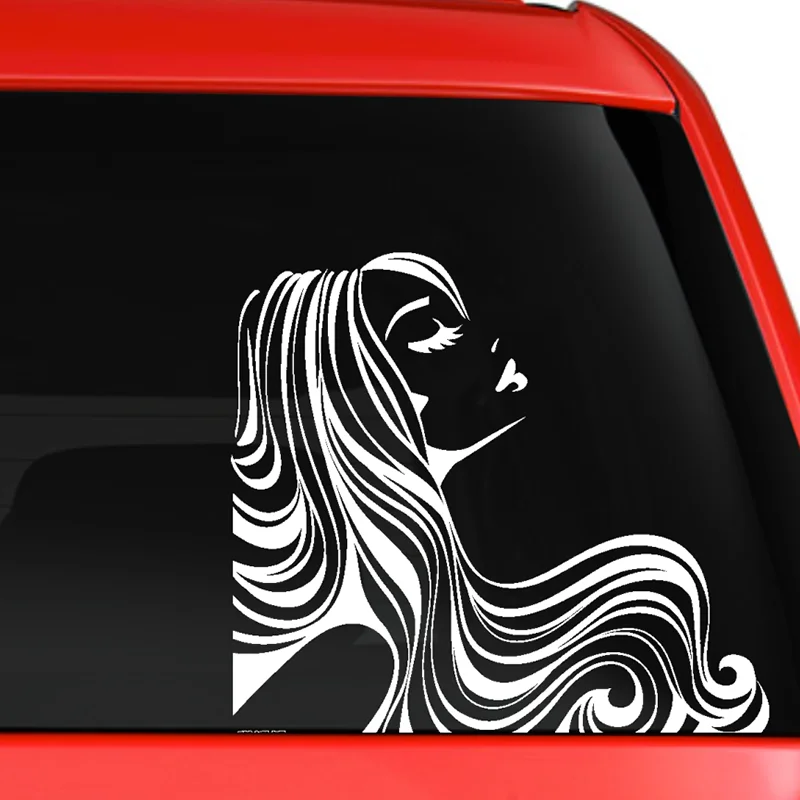 16*14.6cm Fashion Personality Creativity Classic Attractive Beautiful Girl Modeling salon Decal Sticker Car Styling