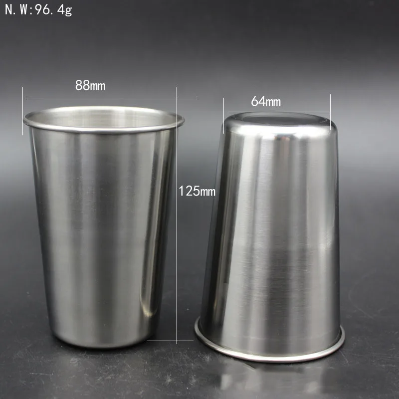 Beer Glass 500ml/600ml/700ml Metal Stainless Steel Wine Spirits Cup Creative Simple Verre Biere Rinser Mug Tiki Glasses