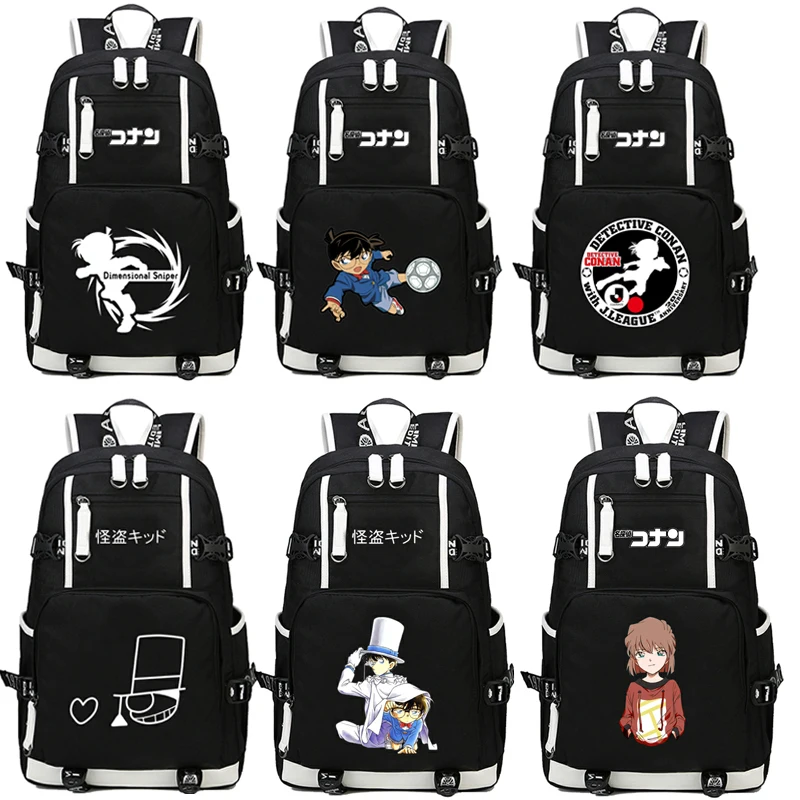 Japonia anime detektyw Conan plecak mężczyźni kobiety student bookBag torba podróżna torba na ramię plecak