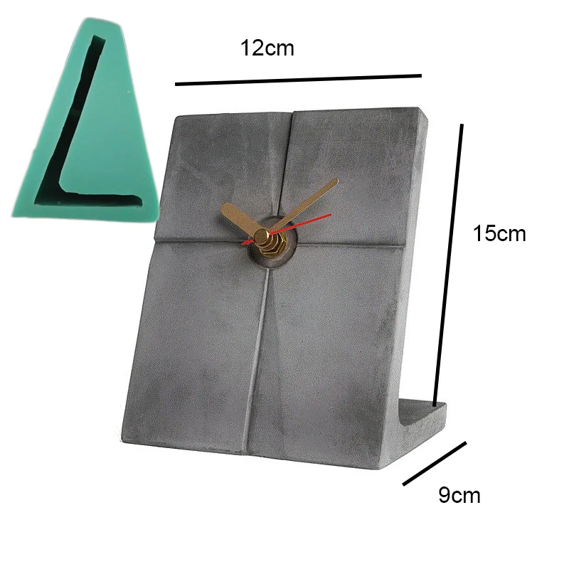 Europejskie betonowe formy zegarowe kreatywne zegary do dekoracji prostota w stylu nordyckim do salonu dekoracja sypialni silikonowe formy zegarowe