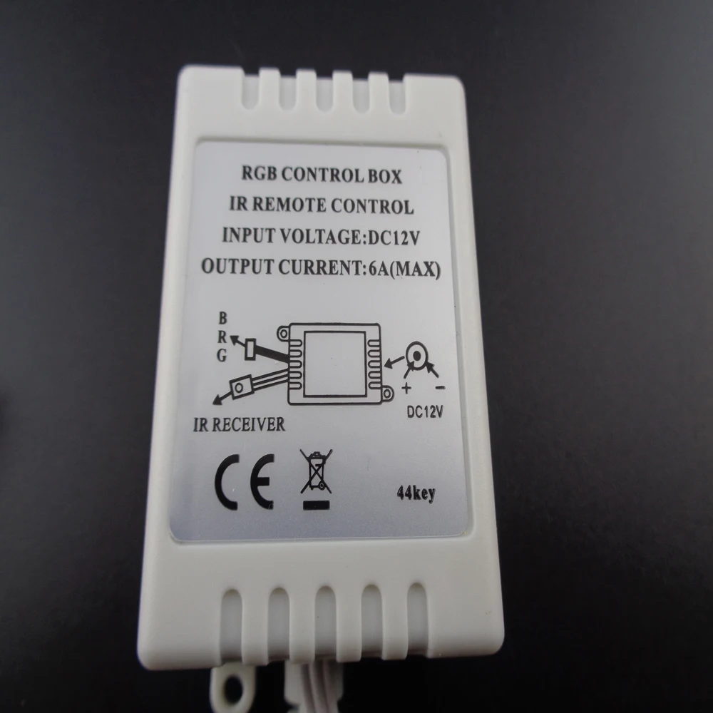 44 Keys LED IR RGB Controler LED Lights Controller IR Remote Dimmer Input DC12V 6A For RGB SMD 3528 5050 LED Strip 24key select