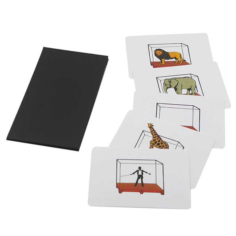 Magic Prediction Animal Card Set Predicte the Chosen Animal Porker Close-up Prop Shows Easy to Do Magic Tricks Toys for Children