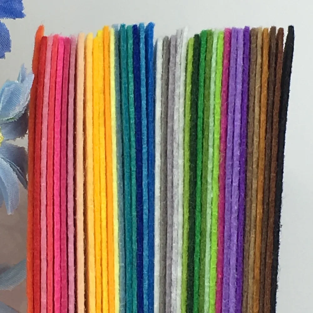 15cm*15cm 40pcs/lot 1mm Polyester Felt Fabric Non-woven Fabric DIY Needle Handmade Sewing Home Decor Material Fieltro Feltro N01