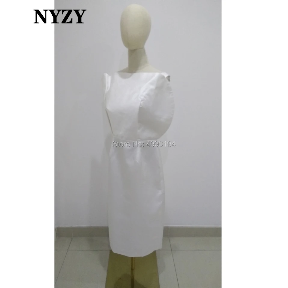 Vestido de cóctel blanco elegante, abertura lateral corto con vestido de fiesta, graduación, homecoming, C9 NYZY, 2019