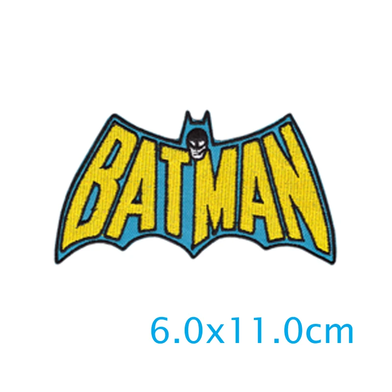 Simple fashion Justice in the dark ,Bat Man, embroidery patches iron on hot cut border use in cloth hat or bag ,customized