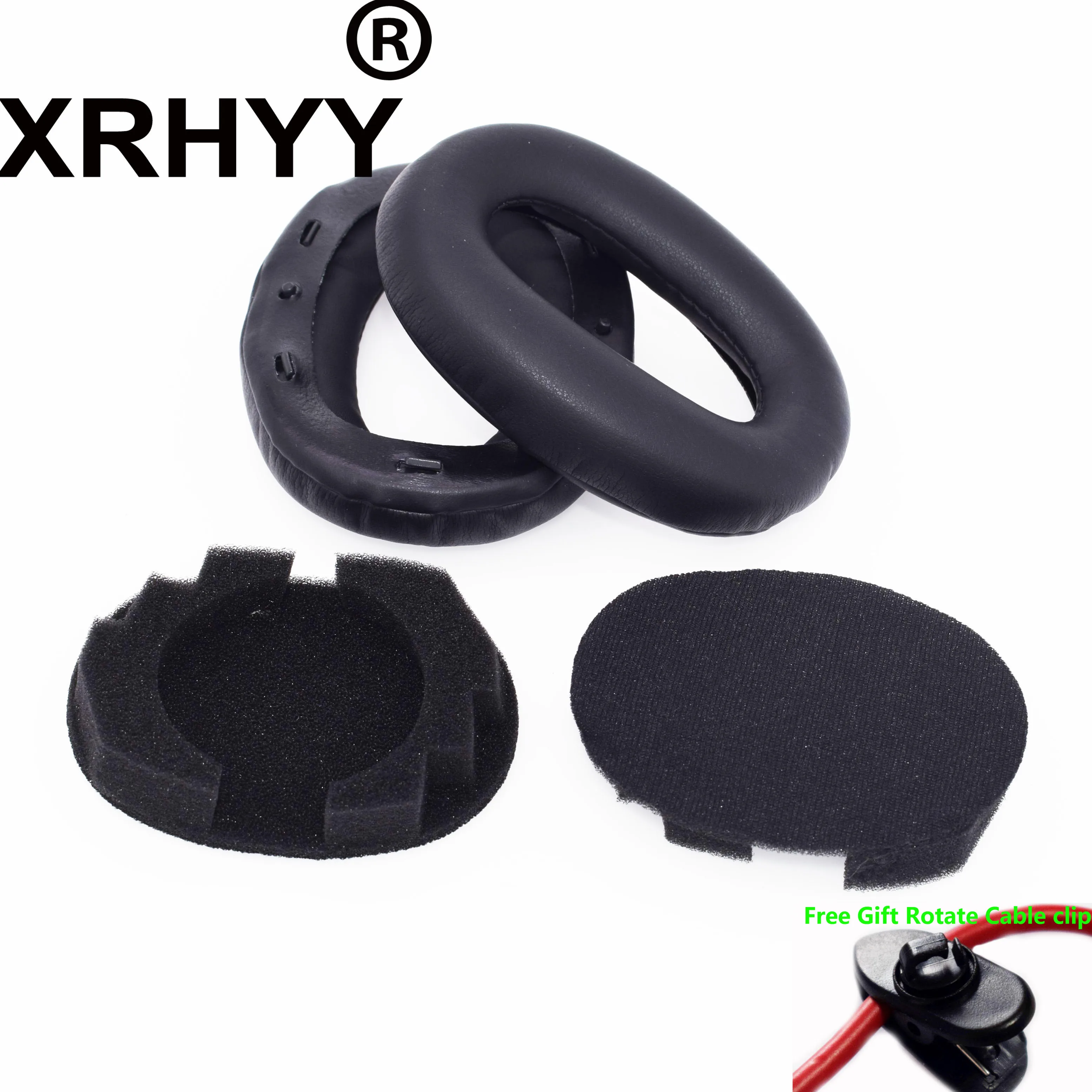 Coussinets d'oreille de remplacement, avec anneau de Clip et tonalité de réglage, en coton/coussin/oreillettes, pièces de réparation pour casque Sony WH1000XM2 MDR-1000X