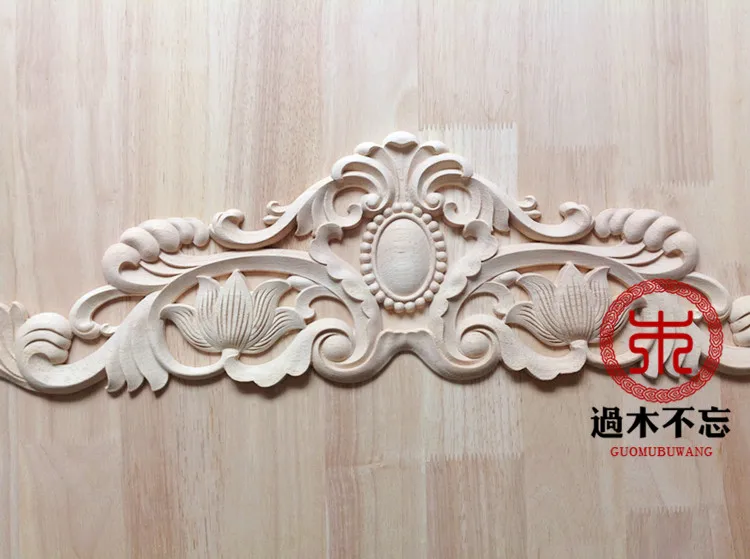 Do not forget to log Dongyang woodcarving flower carved wood applique European style wooden furniture wine cabinet patch flower