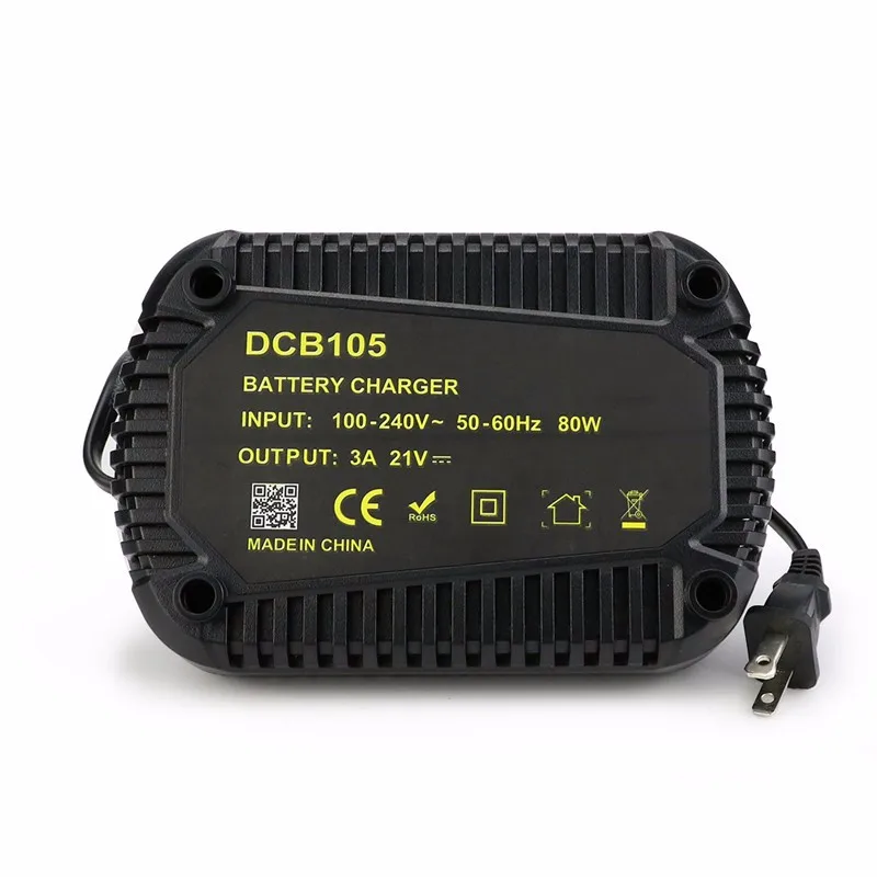 Pengganti Pengisi Daya Cepat DCB105 DCB101 DCB102 DCB200 DCB201 untuk Baterai Isi Ulang Dewalt 12V 20V MAX Li-ion