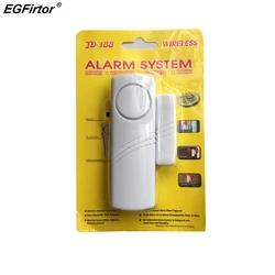 Independent Wood Door Alarm Sensor Window Detector With 90Db Buzzer Burglar Security Alarm System AAA Battery