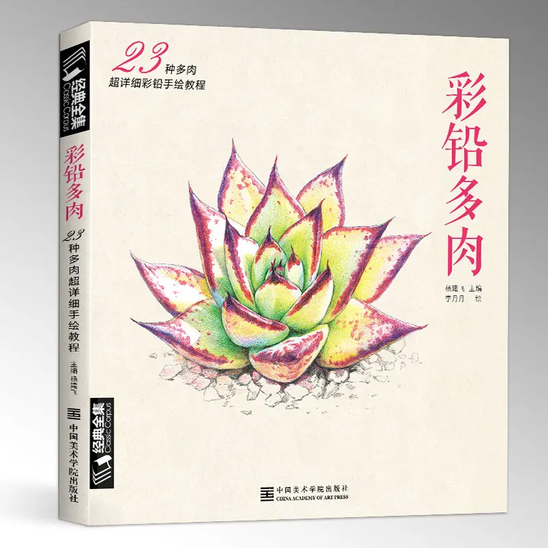 New Color pencil basics tutorial Book :learn to 23 style Succulents art book