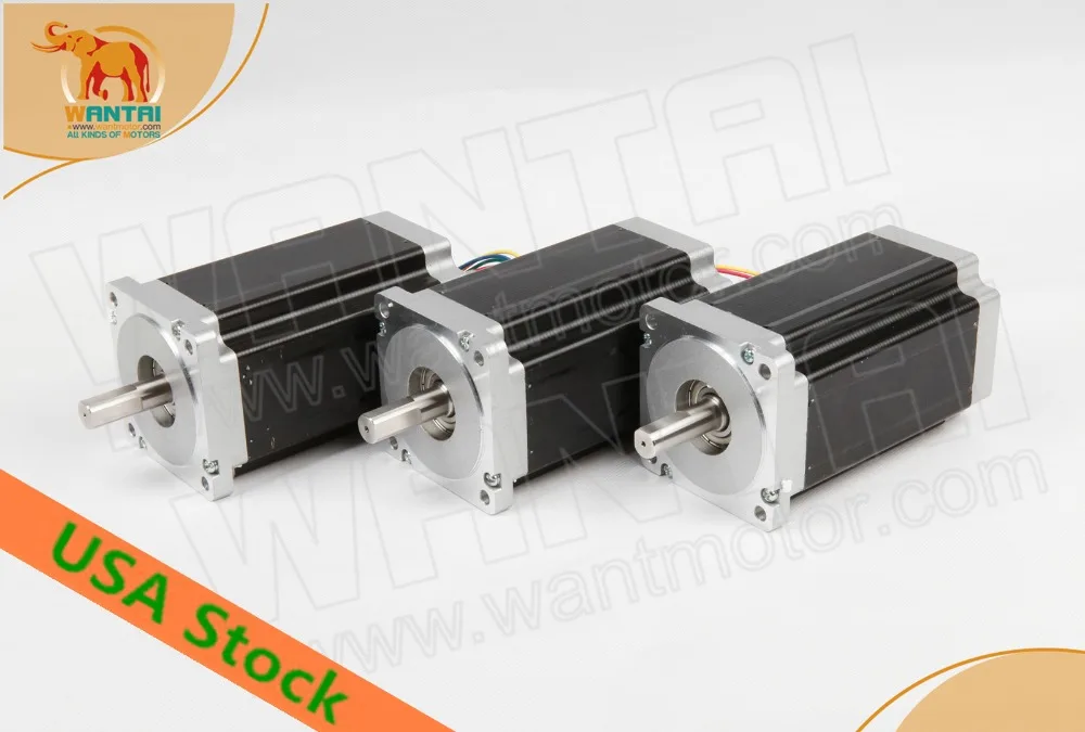 CNC Wantai 3PCS Nema34 Stepper Motor WT86STH118-6004A 1232oz-in 5.6A 118mm No Tax by UPS